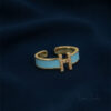 'H' Enamel Cuff Ring