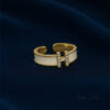 'H' Enamel Cuff Ring