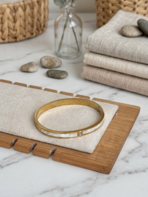 Bangle - Gleaming Mother-of-Pearl Inlay Bangle